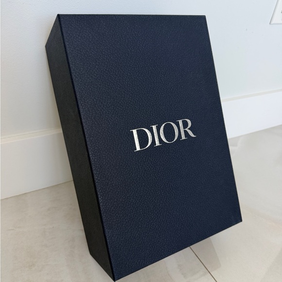 Dior Large Navy Blue And Silver Gift Box Shoebox with Window - Picture 4 of 13